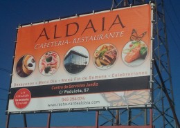 Lonas publicitarias Restaurante Aldaia Vitoria-Gasteiz | ICÓNICA | Expertos en rotulación en Vitoria-Gasteiz